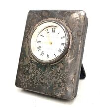 hallmarked silver clock for sale  LEEDS