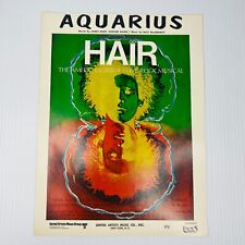Aquarius cabelo Partituras pontuação United Artists Broadway Piano Vocal comprar usado  Enviando para Brazil