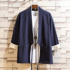 Usado, Verano Hombres Cárdigan Japonés Kimono Kimono Chaqueta Camisa Abrigo Informal Prendas para la calle  segunda mano  Embacar hacia Argentina