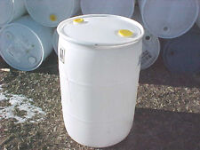 Used, 55 gallon Barrel Drum Plastic White barrels drums SHIP ONLY to MN IL ND SD WI IA for sale  Browerville
