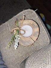 Wood slab candle for sale  Holland