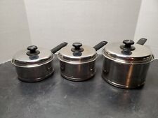 Lifetime Cookware 3 Pan Set with Lids 18-8 Stainless Steel for sale  Shipping to South Africa