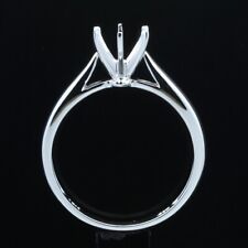 Anel Solitário Corte Redondo 5.5-6.5MM 925 Prata Semi Anel De Noivado anel de montagem comprar usado  Enviando para Brazil