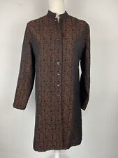 Usado, Jaqueta longa persa Chico's feminina rica artística marrom túnica indiana Nehru tamanho 0 comprar usado  Enviando para Brazil