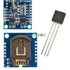 Módulo de reloj en tiempo real Arduino I2C RTC DS1307 AT24C32 + sensor de temperatura DS18B20 segunda mano  Embacar hacia Argentina