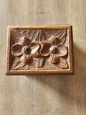 Caixa de madeira floral esculpida vintage por Stephen Leeman Products - Bugigangas ou joias comprar usado  Enviando para Brazil