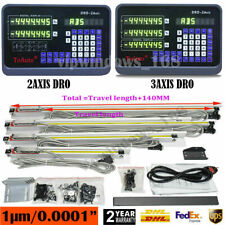 Lectura digital de 2/3/eje LCD TTL 1um escala lineal de vidrio pantalla DRO fresado CNC segunda mano  Embacar hacia Mexico