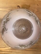 Vintage Art Deco Pink Glass Ceiling Light Fixture Shade Cover 3 Hole 10" for sale  Shipping to South Africa