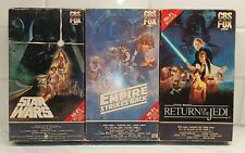 Star Wars VHS CBS FOX Red Label Trilogy 1984 1986 sem códigos de barras nas capas comprar usado  Enviando para Brazil