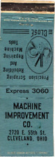Machine Improvement Co., Cleveland, Ohio, Scraping Vintage Matchbook Cover comprar usado  Enviando para Brazil