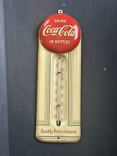 1950’s Coca Cola Thermometer Sign Metal 9" Tin Coke for sale  Shipping to South Africa
