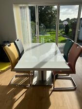 White dinner table for sale  WIRRAL