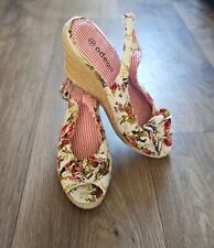 Womens floral wedge for sale  BIRMINGHAM