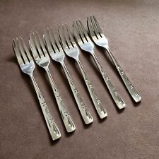 SET OF 6 VINTAGE RODD STARDUST EPNS SILVER PLATE CUTLERY CAKE FORKS for sale  Shipping to South Africa