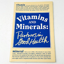 Folleto de revista Vitamins and Minerals Partners in Good Health Prevention 1984 segunda mano  Embacar hacia Argentina