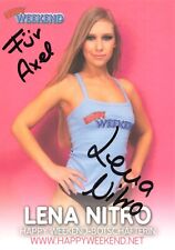 Lena Nitro, autógrafo original, tarjeta de autógrafo, actriz erótica, desnuda/desnuda, usado segunda mano  Embacar hacia Argentina