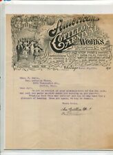 Usado, Membrete ilustrado vintage AMERICANO COTILLON Y OBRAS DE CARNAVAL 1902 Chicago segunda mano  Embacar hacia Argentina