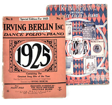 Irving Berlin Sheet Music Lot of 2 Dance Folio for Piano 1925 & 1928 sm1, used for sale  Shipping to South Africa
