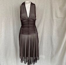 Vestido midi feminino Necessary Objects marrom sem mangas fit & flare tamanho M comprar usado  Enviando para Brazil