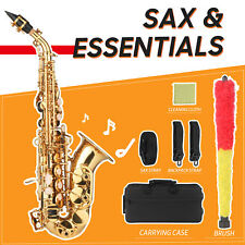 Saxofone soprano curvo bronze lacado a ouro Bb sax instrumento de sopro N2U3 comprar usado  Enviando para Brazil