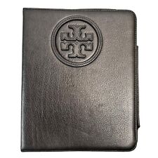 Tory Burch Flip iPad Apple E-Tablet Case Metallic Pebbled Leather Stacked Logo for sale  Shipping to South Africa