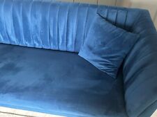 Velvet fabric sofa for sale  DARTFORD