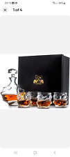 W VAN DAEMON Crystal 750ml Whisky Decanter and Set of 4 300ml Glasses for sale  Shipping to South Africa