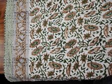 Colcha de algodão indiano Kantha bloco de mão rosa estampa floral cobertor colcha king comprar usado  Enviando para Brazil