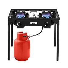 Professional Outdoor 150000 BTU Stove Propane 2 Burner Portable Cooker BBQ Grill for sale  Flanders