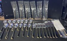 Lot Of 30 Patrick Yamazaki Black Handle Gold Accent Flatware Japan Vintage for sale  Shipping to South Africa