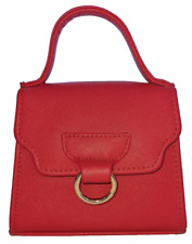 Bolsa de ombro feminina feita à mão, couro sintético, cor vermelha, tamanho: pequena comprar usado  Enviando para Brazil