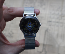 Relógio maçônico Poljot mecânico extra fino de luxo masculino URSS Luch pulso comprar usado  Enviando para Brazil