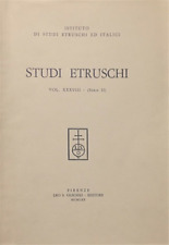 Studi etruschi. vol.xxxviii usato  Reggello