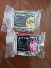 NOVO Epson 125 cartuchos de tinta magenta e amarela selados data de validade desconhecida comprar usado  Enviando para Brazil