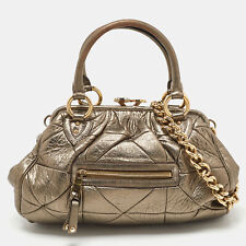 Bolsa satchel Marc Jacobs couro enrugado dourado comprar usado  Enviando para Brazil