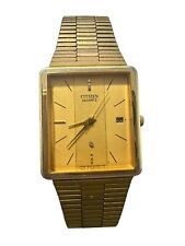Relógio de quartzo Citizen mostrador quadrado tom dourado 2810-265653 K comprar usado  Enviando para Brazil