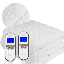 Electric Blanket 9 Heat & 10 Timer Settings Machine Washable King Sherpa Fleece for sale  Shipping to South Africa