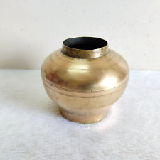 Vintage Old Handcrafted Hand Hammered Original Brass Pot Old Collectible 535 for sale  Shipping to South Africa