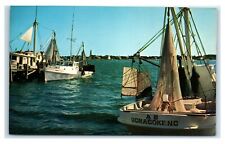 Barcos camarones de postal en Anchor, isla de Ocracoke, Carolina del Norte Carolina del Norte NC U88 segunda mano  Embacar hacia Argentina