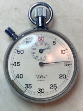 Reloj cronómetro de viento manual vintage ELBE Incabloc de acero inoxidable. Funciona muy bien RARO segunda mano  Embacar hacia Argentina