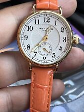 Akribos XXIV AK828OR Quartz Analog Display Leather Strap Womens Watch Orange, used for sale  Shipping to South Africa