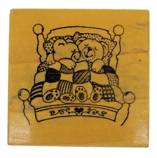 Colcha vintage PSX carimbo de borracha ursos deitados na cama 1,5" x 1,5" comprar usado  Enviando para Brazil