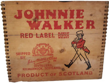 Usado, Caixa Johnnie Walker etiqueta vermelha uísque caixa de madeira cauda de pomba uísque decoração vintage 1958 comprar usado  Enviando para Brazil