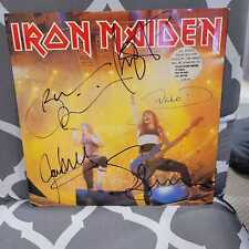 Iron Maiden assinado lp Running Free Live, 5 membros, álbum original, vinil vintage, usado comprar usado  Enviando para Brazil