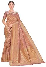 Women's Designer Kanchipuram Art Silk Woven Saree With Blouse Piece, Copper Colo for sale  Shipping to South Africa