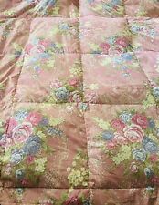 Edredom vintage chique cetim floral penas inchadas rosa cobertor comprar usado  Enviando para Brazil