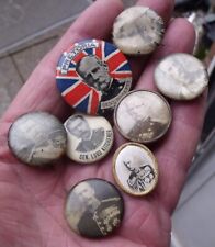 EIGHT BOER WAR GENERALS TIN BADGES, LORD ROBERTS PRETORIA, GEN.LORD KITCHENER. for sale  Shipping to South Africa