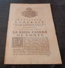 1731 manifesto camerale usato  Varano Borghi