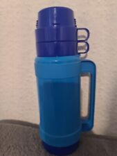 Vintage Retro Blue Thermos Flask 1.8litre, Model 32-34-180  with two cups NEW for sale  Shipping to South Africa