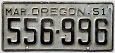 Oregon 1951 license for sale  Bloomsburg